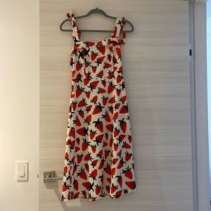 Modcloth Compania Fantastica Berry Necessary Tie-Shoulder Dress